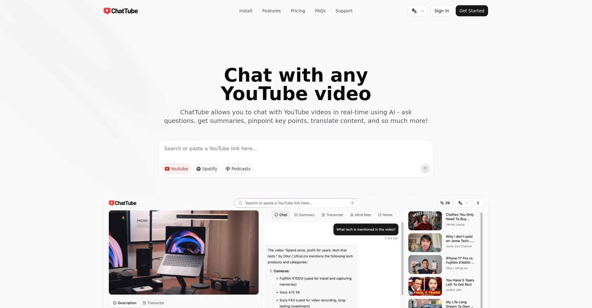 ChatTube 官网