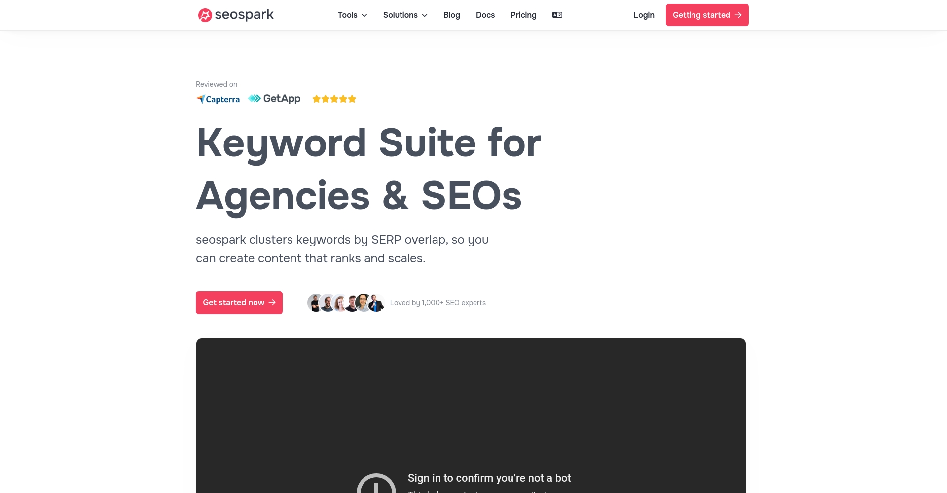 SEOSPARK.IO首页截图