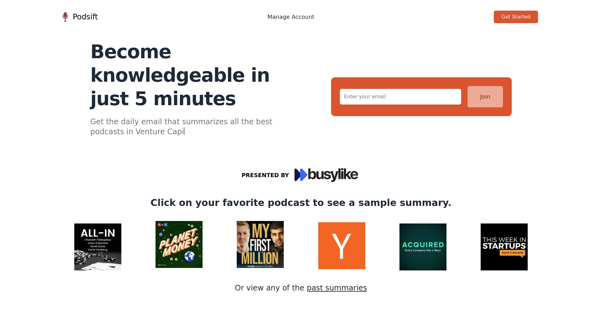 Podsift官网界面