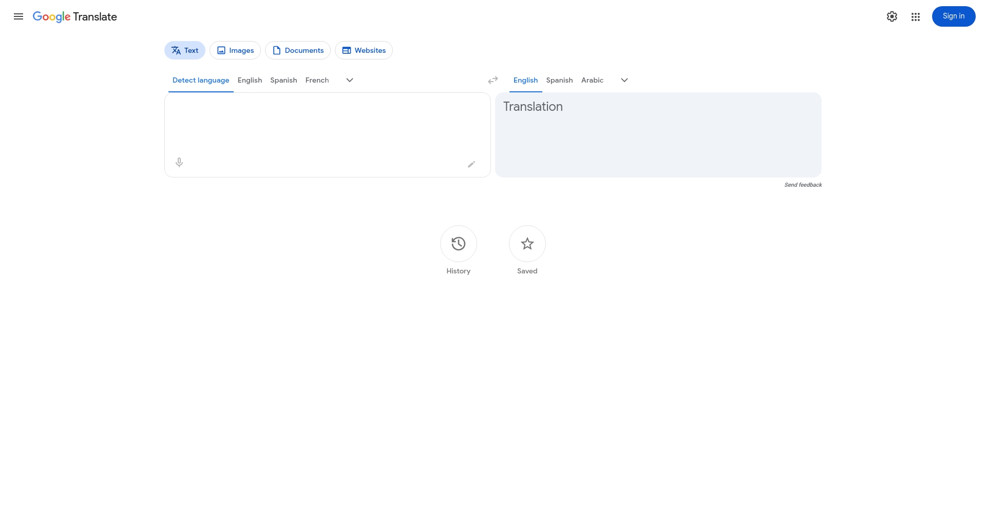 Google翻译网页版