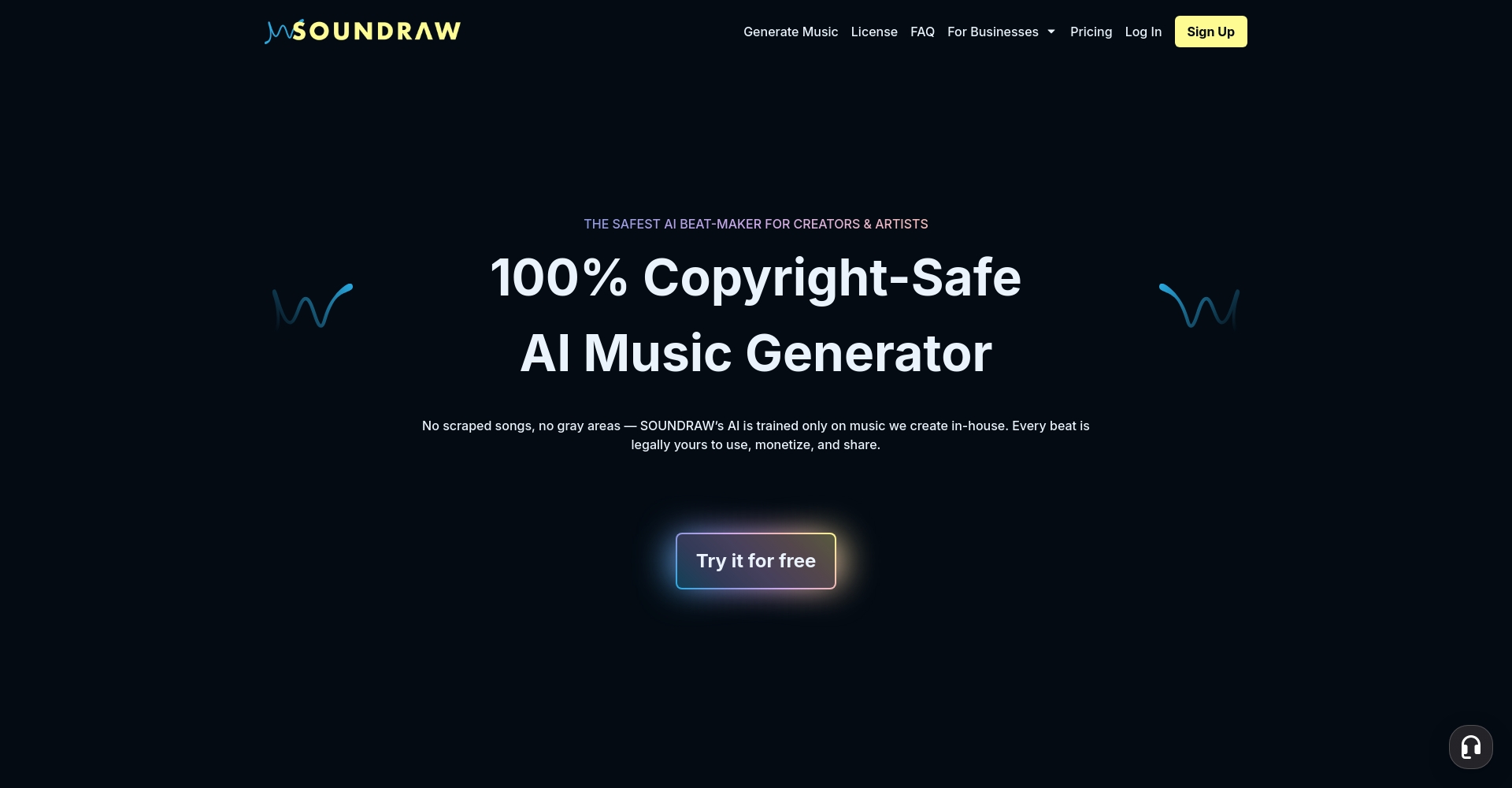 SOUNDRAW官网截图