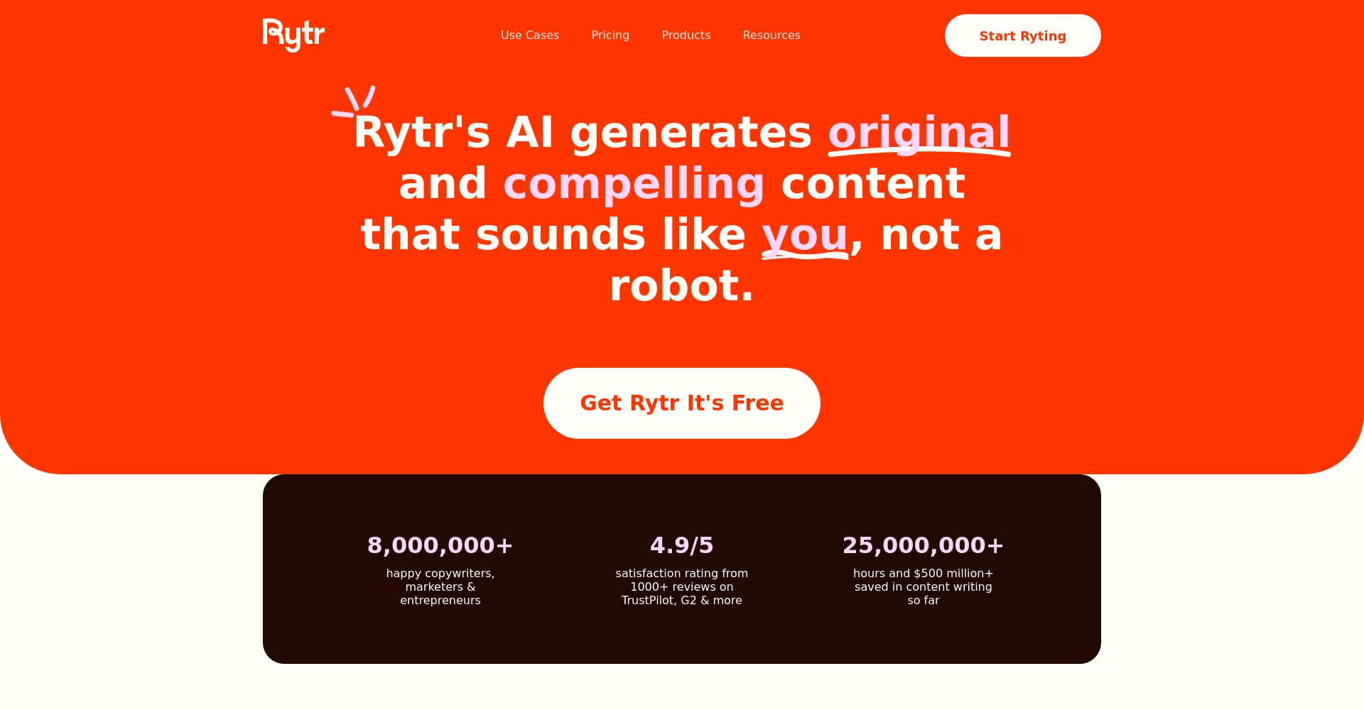 Rytr官网截图