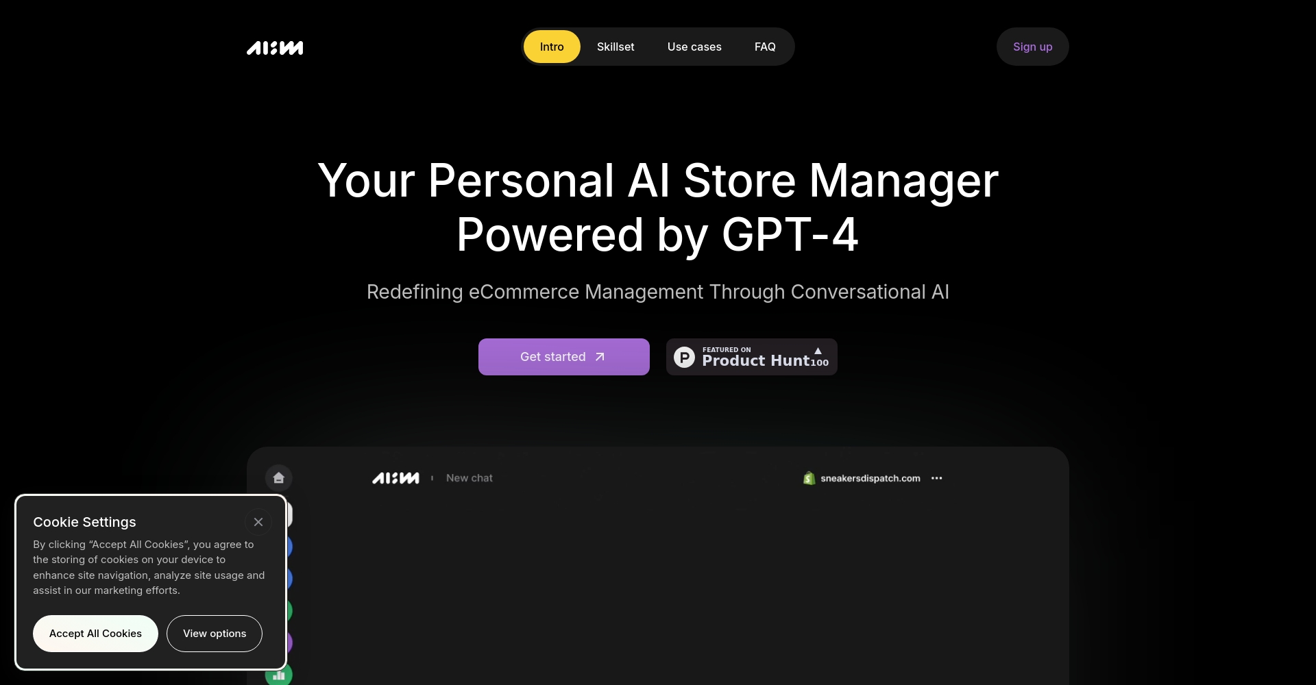 AI Store Manager官网界面